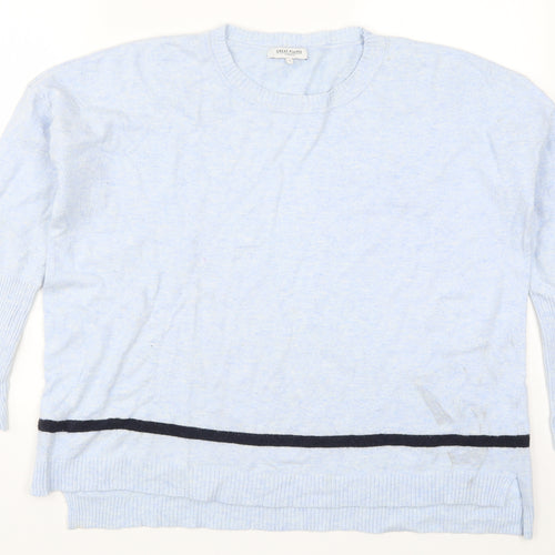 Great Plains Womens Blue Striped Knit Pullover Jumper Size S