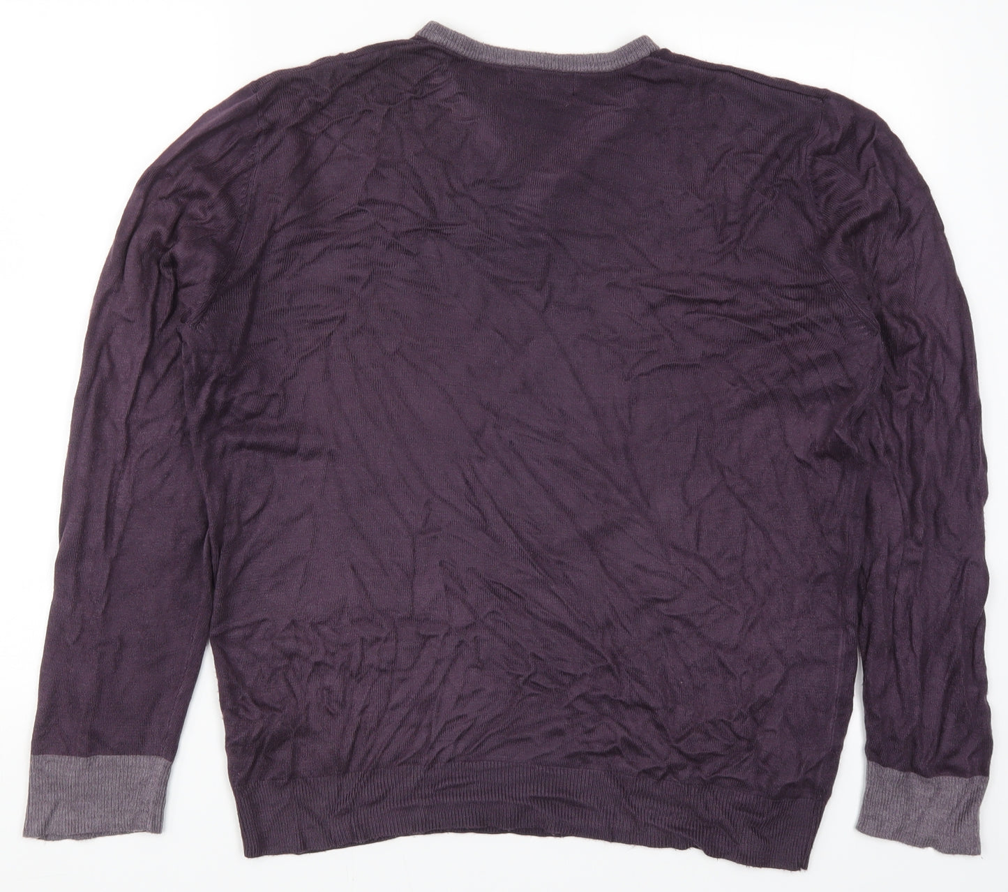 Thomas Nash Mens Purple  Knit Pullover Jumper Size M