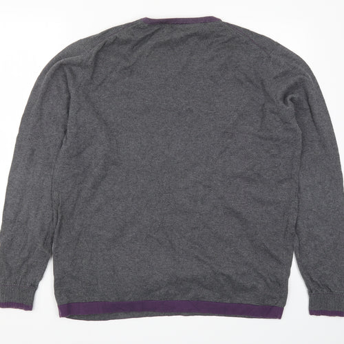 Fat Face Mens Grey  Knit Pullover Jumper Size 2XL