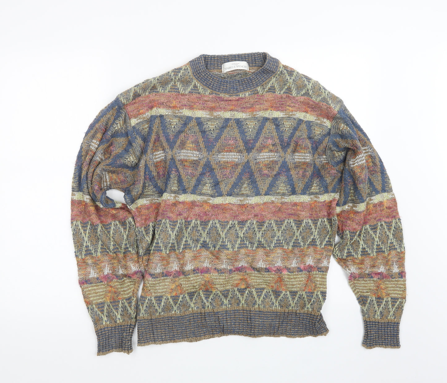 Marks and Spencer Mens Blue  Knit Pullover Jumper Size S