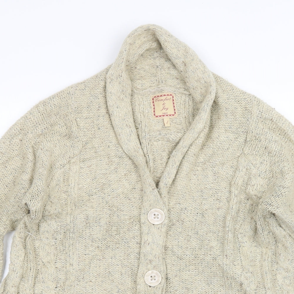 NEXT Womens Beige  Knit Cardigan Jumper Size XL