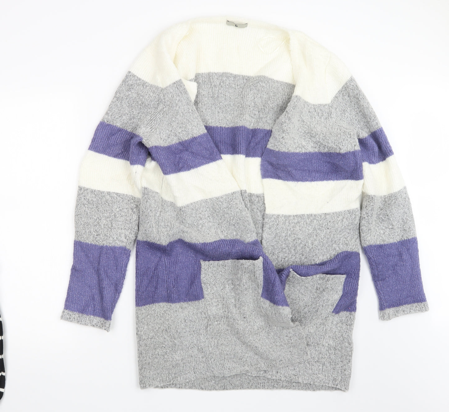 TU Womens Grey  Knit Cardigan Jumper Size L