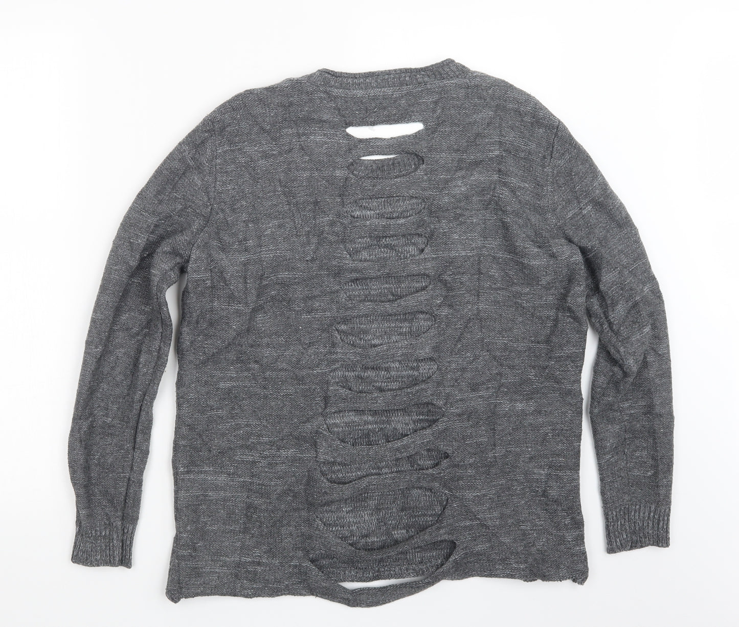 Papaya Womens Grey  Knit Pullover Jumper Size M