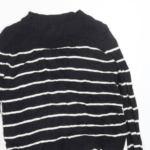 River Island Womens Black Striped Knit Pullover Jumper Size 6