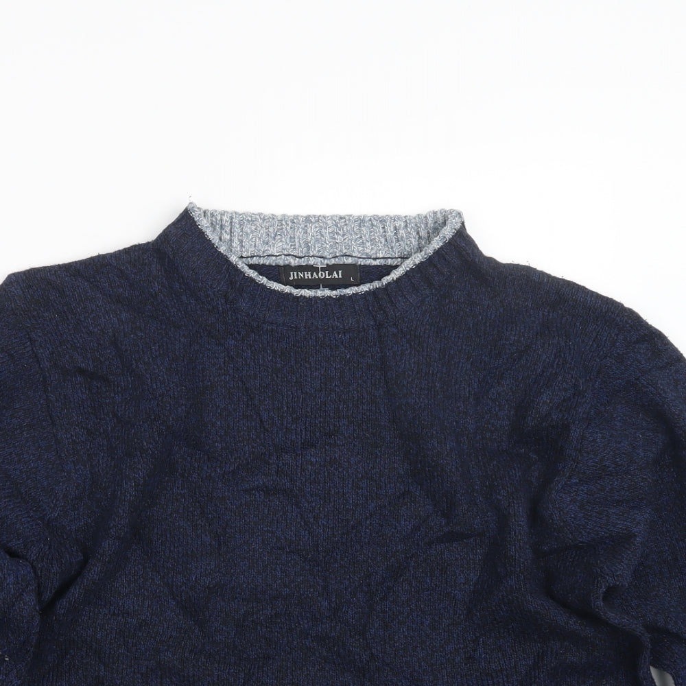 Jinhaolai Womens Blue  Knit Pullover Jumper Size L