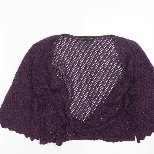 Dorothy Perkins Womens Purple  Knit Cardigan Jumper Size 14