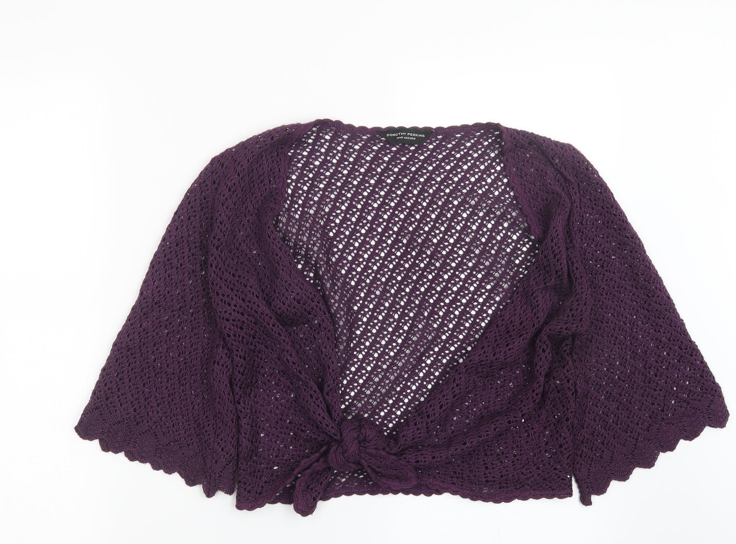 Dorothy Perkins Womens Purple  Knit Cardigan Jumper Size 14