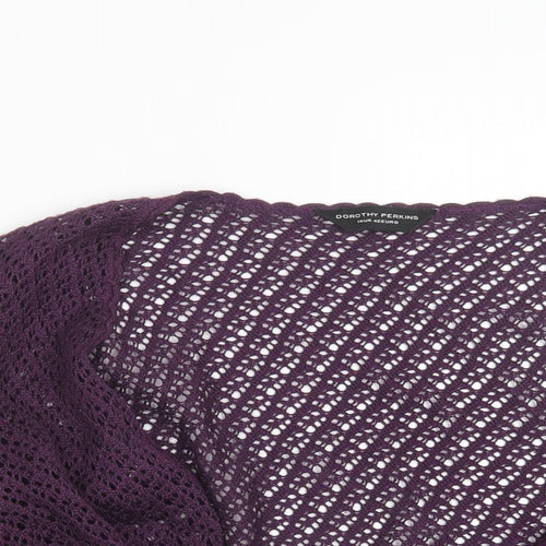 Dorothy Perkins Womens Purple  Knit Cardigan Jumper Size 14