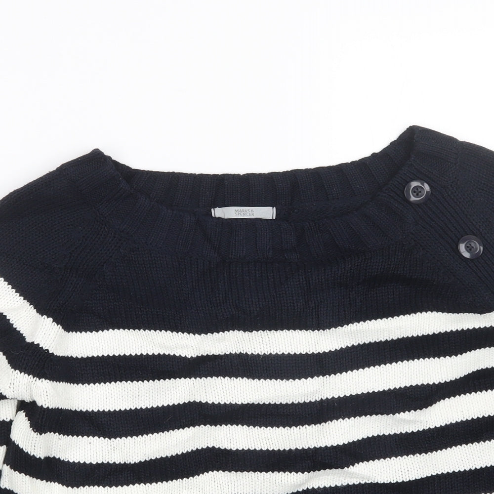 Marks and Spencer Womens Blue  Knit Pullover Jumper Size 18