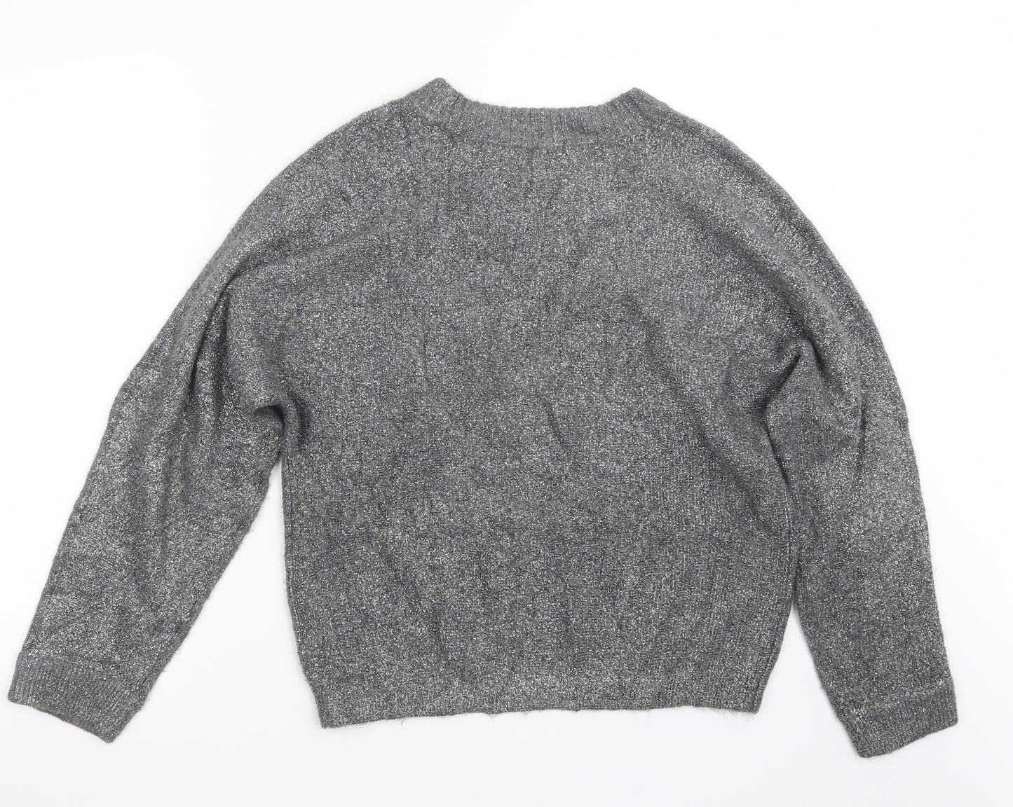 TU Womens Grey  Knit Pullover Jumper Size M