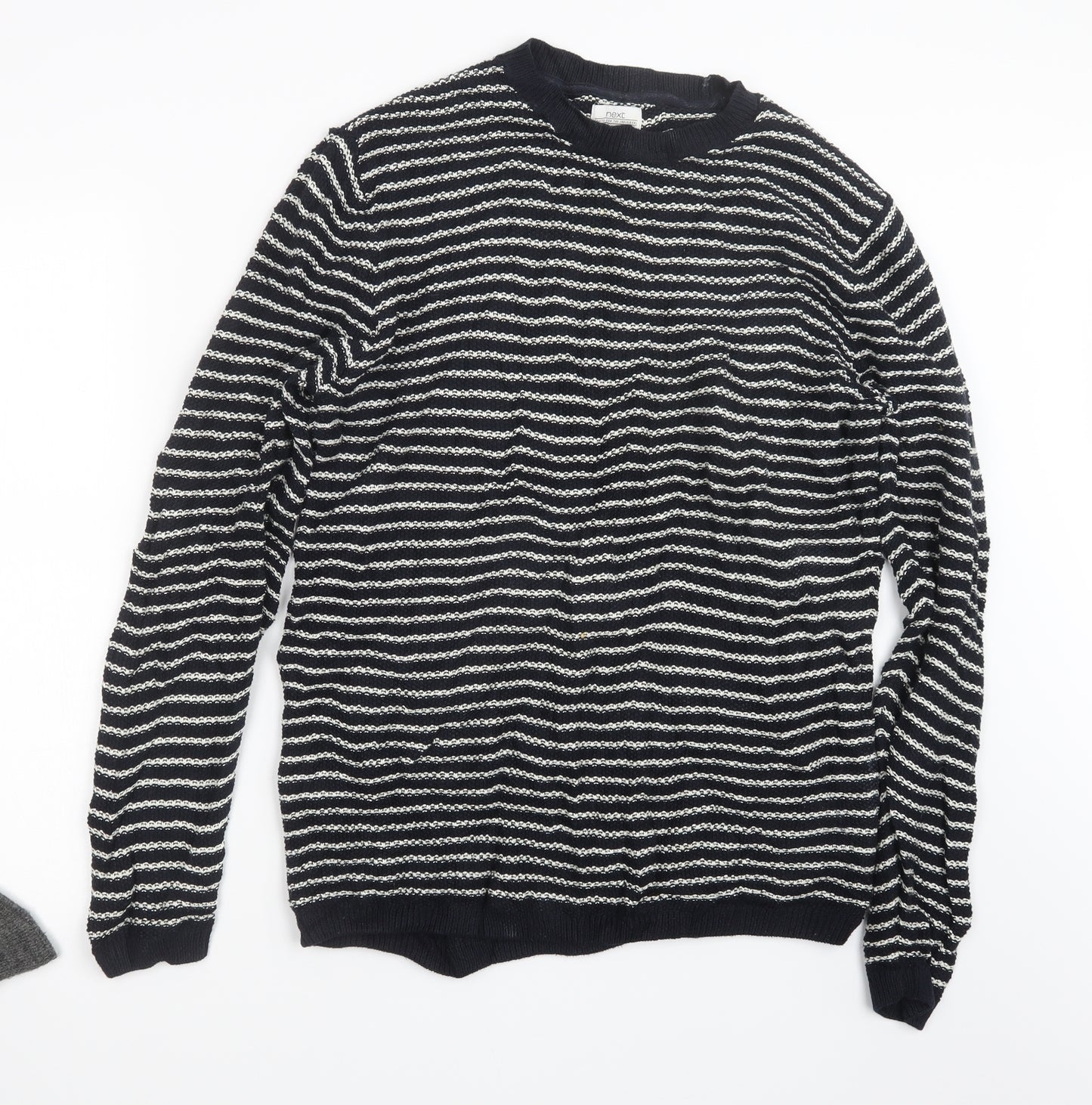 NEXT Mens White  Knit Pullover Jumper Size L