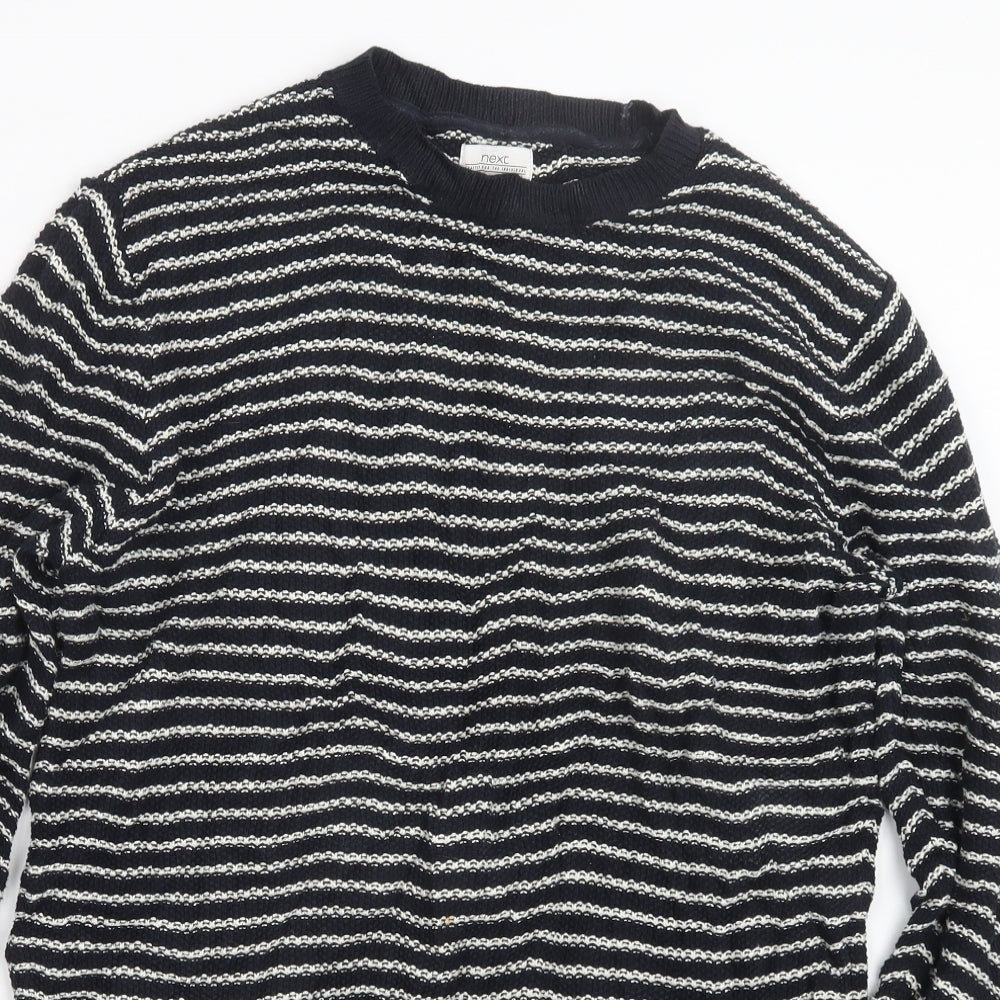 NEXT Mens White  Knit Pullover Jumper Size L