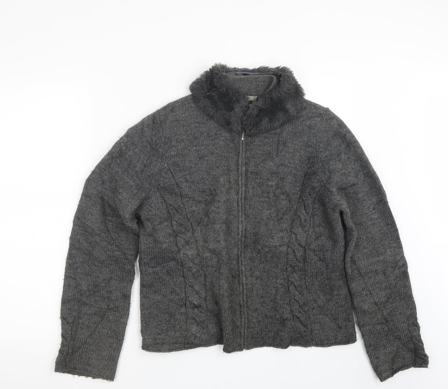 Marks and Spencer Womens Grey  Knit Jacket  Size 16