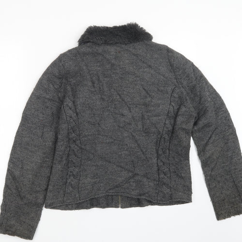 Marks and Spencer Womens Grey  Knit Jacket  Size 16
