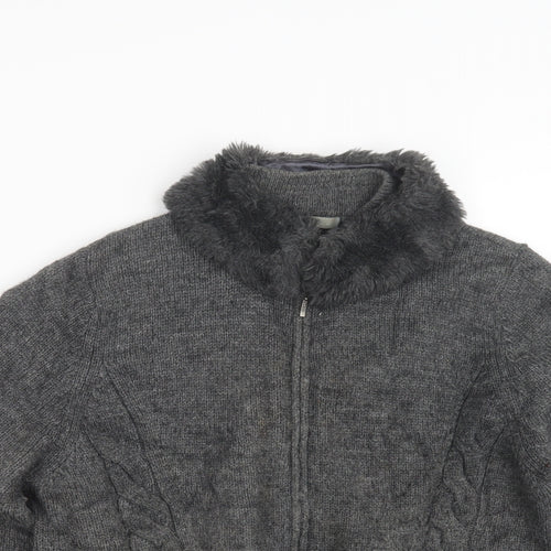 Marks and Spencer Womens Grey  Knit Jacket  Size 16