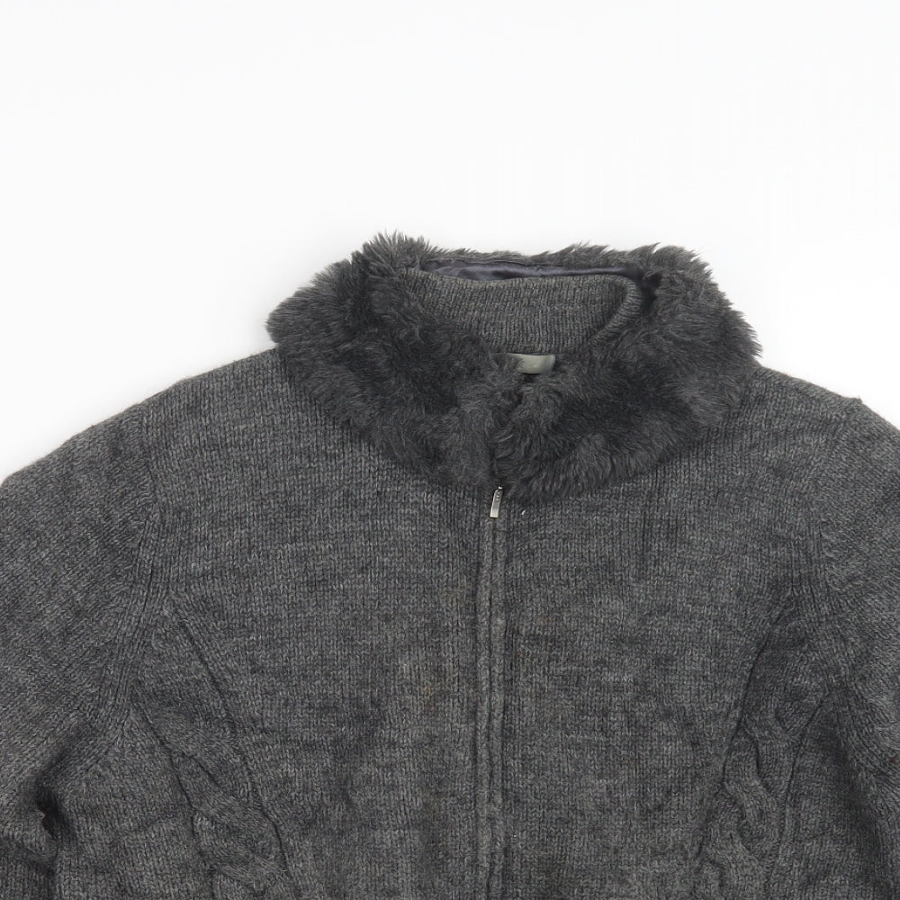 Marks and Spencer Womens Grey  Knit Jacket  Size 16