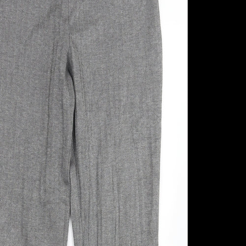 Marks and Spencer Womens Black Geometric  Trousers  Size 14 L29 in