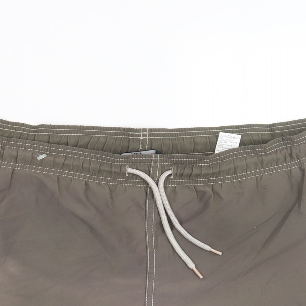 Marks and Spencer Mens Green   Cargo Shorts Size L - Swim Short