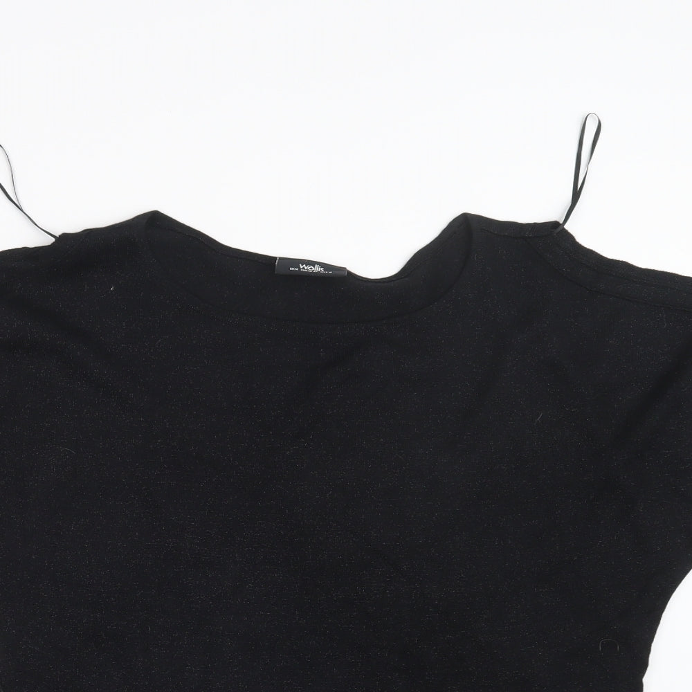 Wallis Womens Black  Knit Pullover Jumper Size M