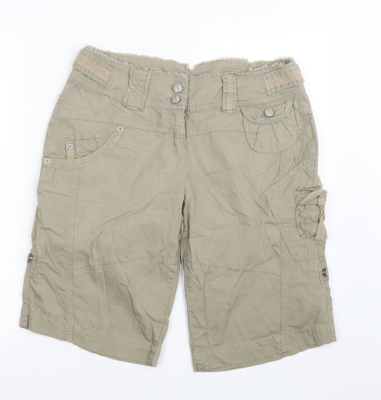 NEXT Womens Beige   Cargo Shorts Size 12