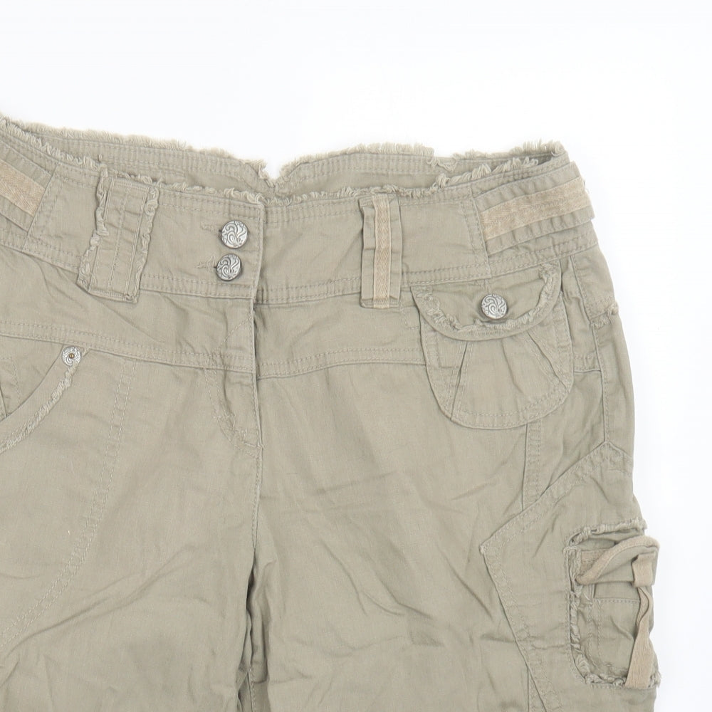 NEXT Womens Beige   Cargo Shorts Size 12