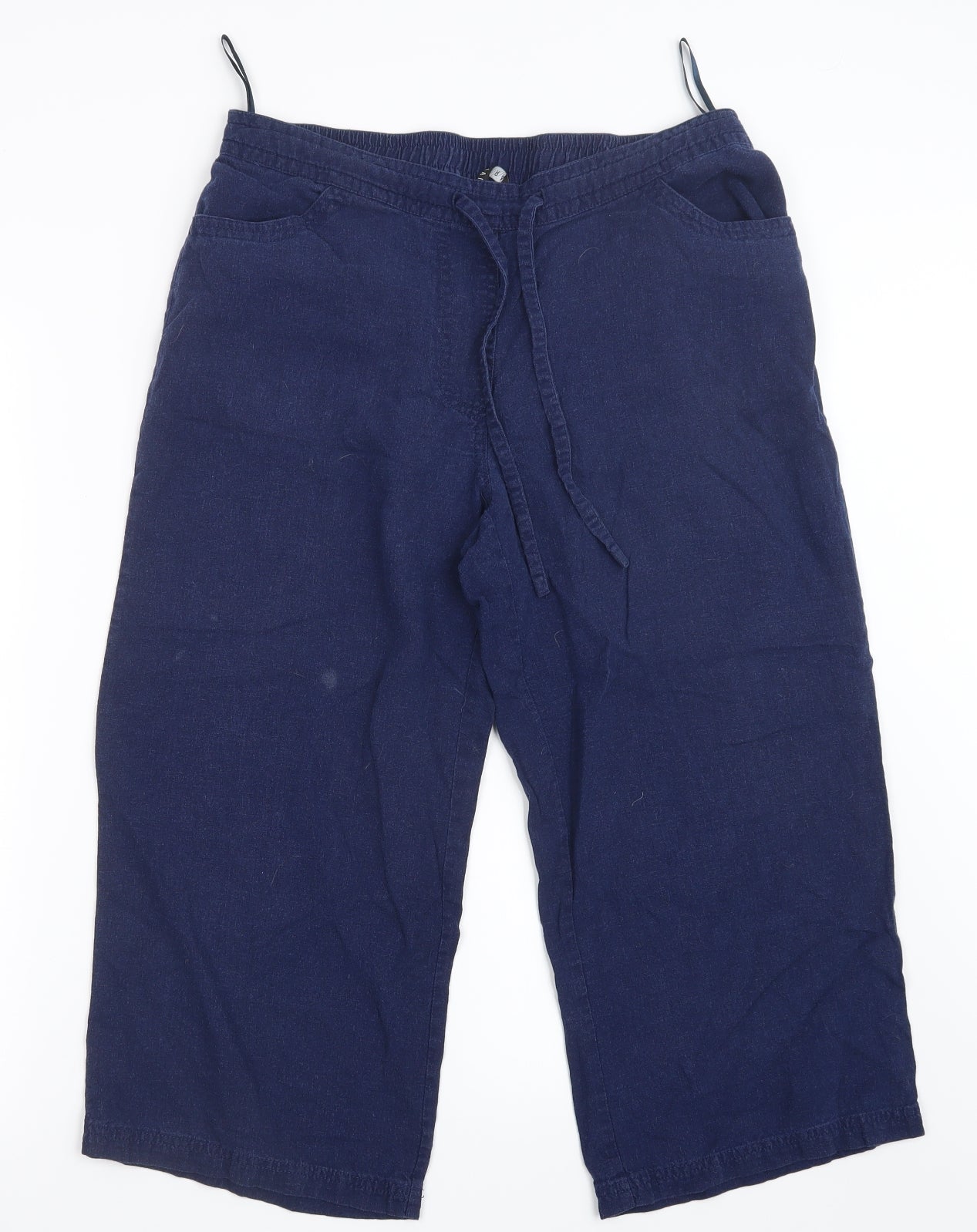 Riviera Womens Blue   Cropped Trousers Size 12 L21 in