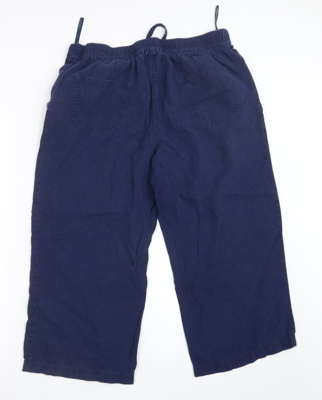 Riviera Womens Blue   Cropped Trousers Size 12 L21 in