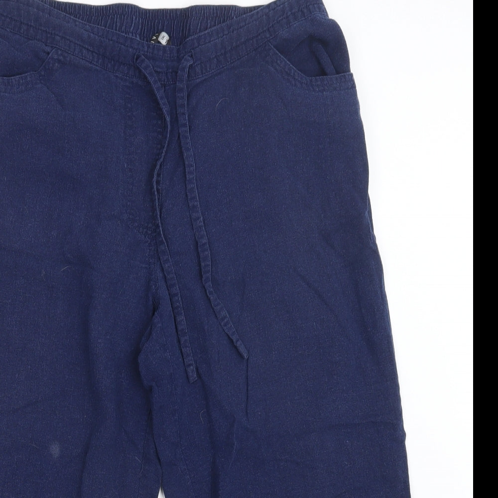 Riviera Womens Blue   Cropped Trousers Size 12 L21 in
