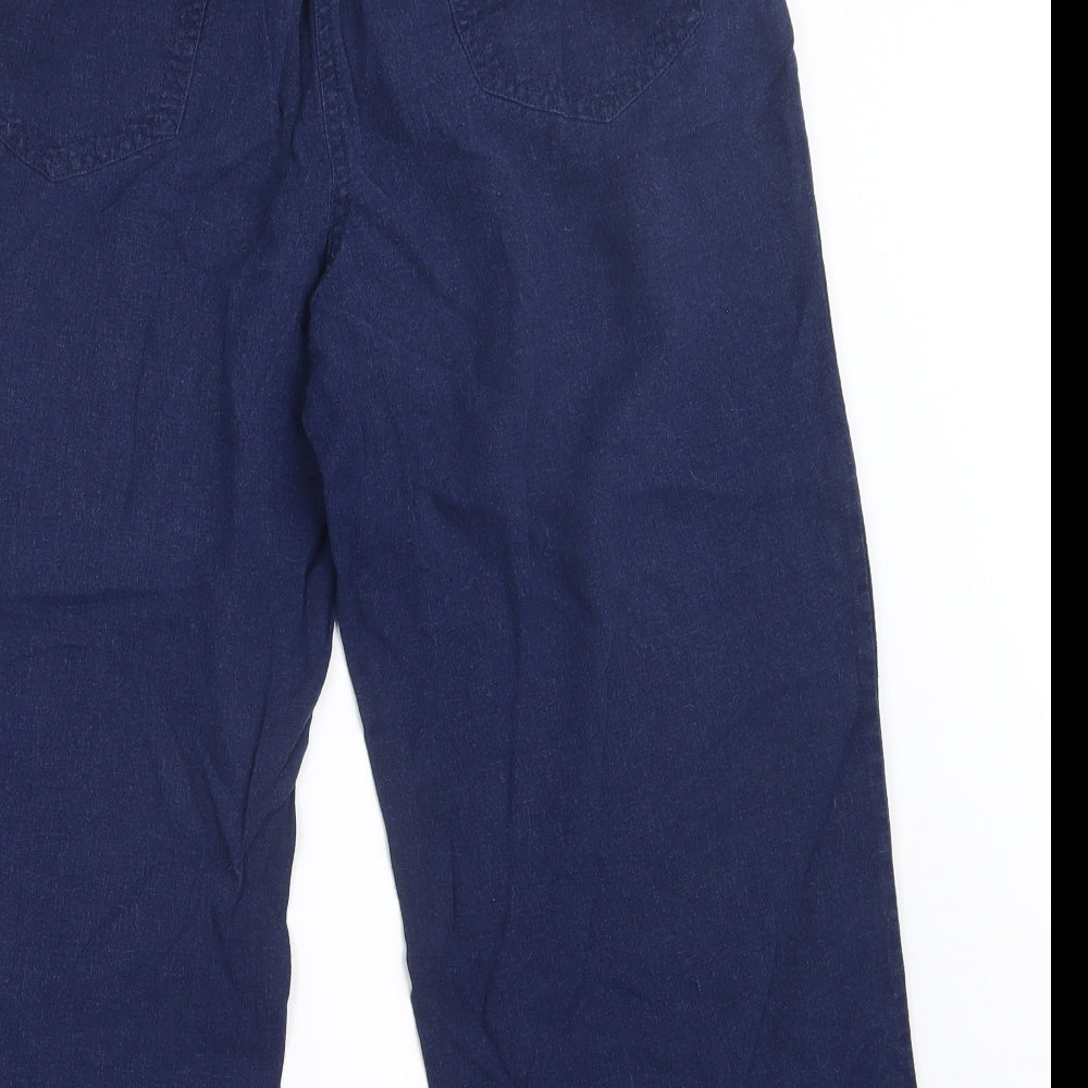 Riviera Womens Blue   Cropped Trousers Size 12 L21 in