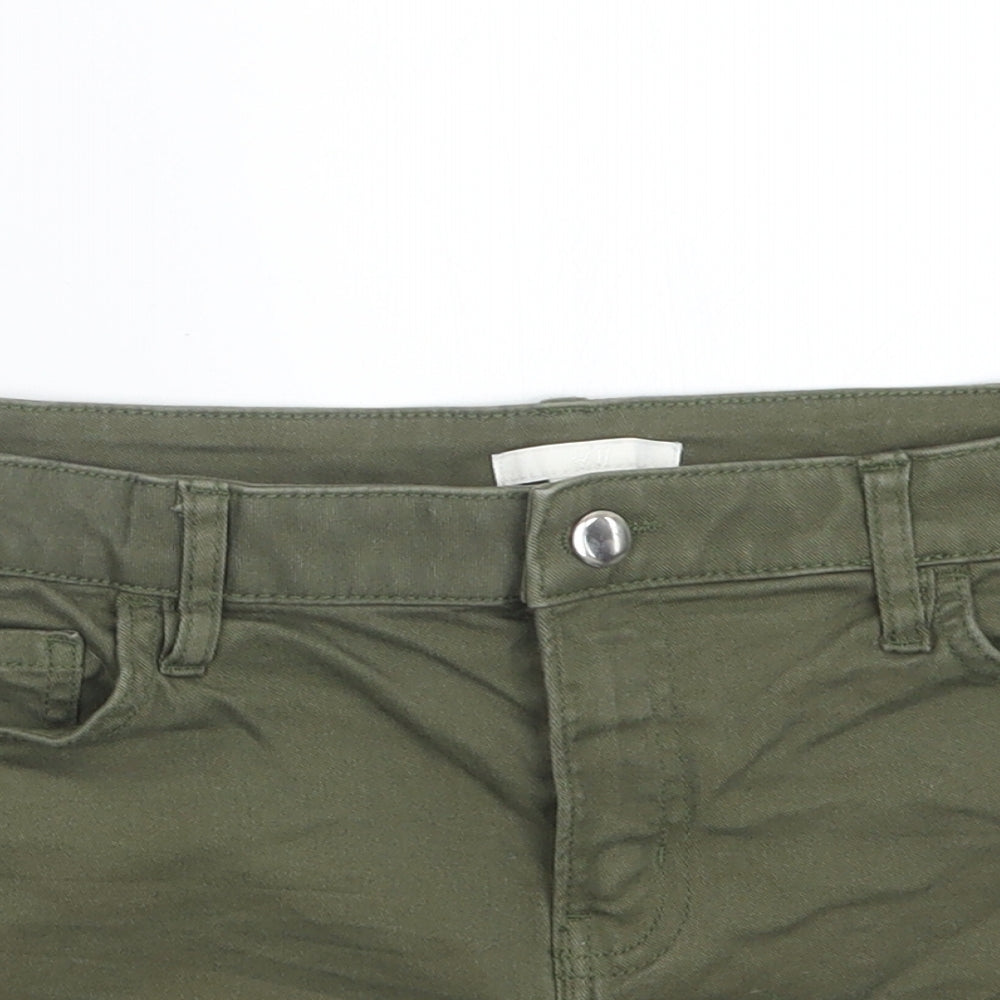 H&M Womens Green   Boyfriend Shorts Size 8