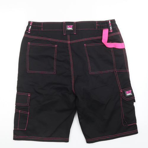 WORK KIT GIRL Womens Black   Cargo Shorts Size L