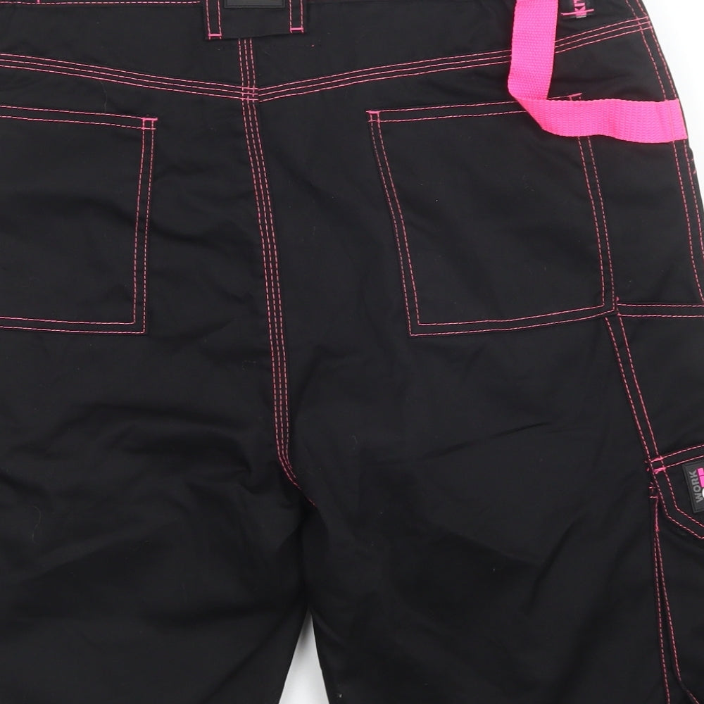 WORK KIT GIRL Womens Black   Cargo Shorts Size L