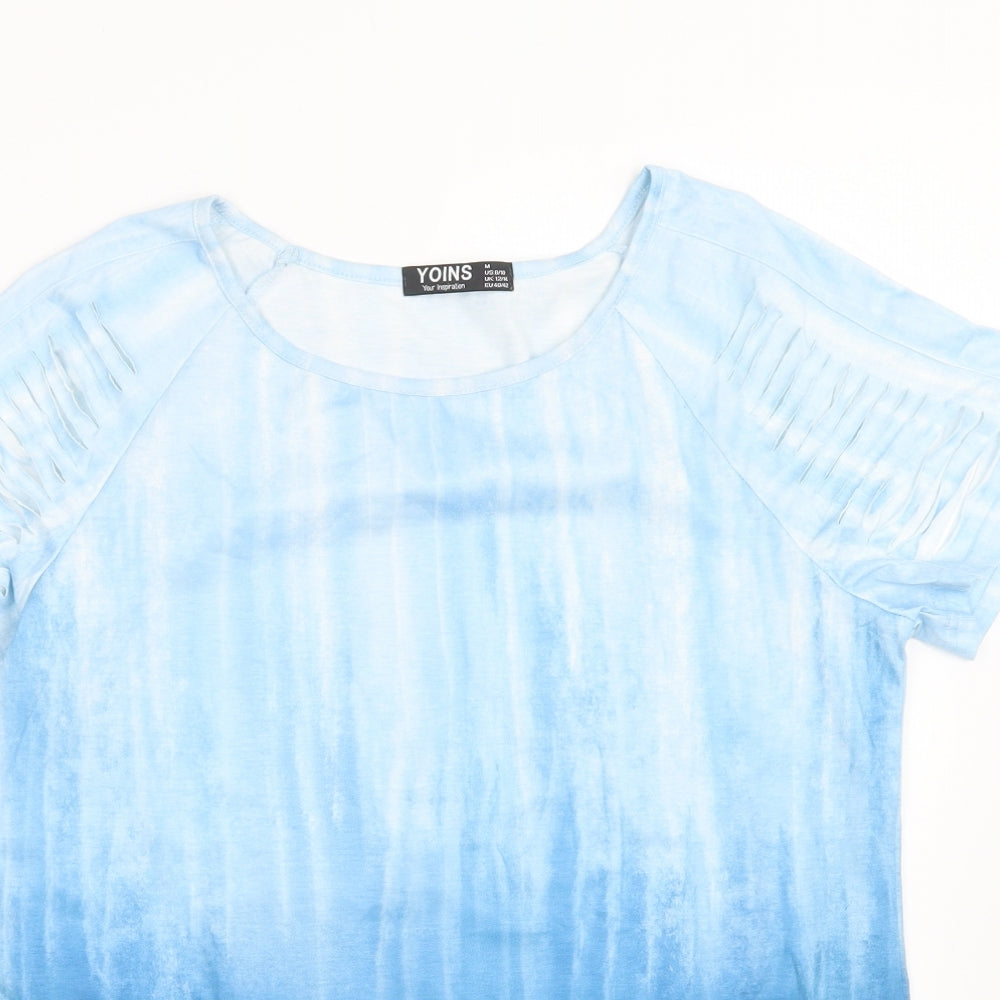 Yoins Womens Blue   Basic T-Shirt Size 12