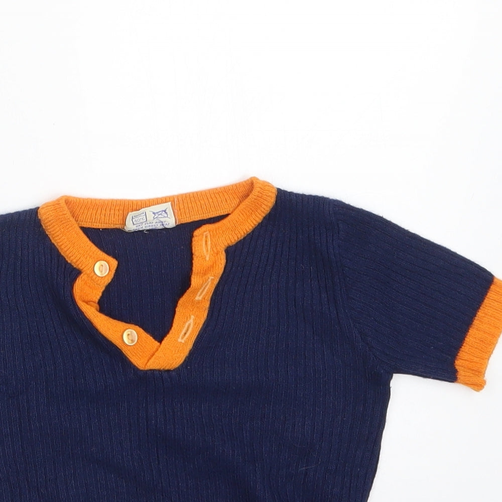 Mothercare Boys Blue  Knit Pullover Jumper Size 4-5 Years