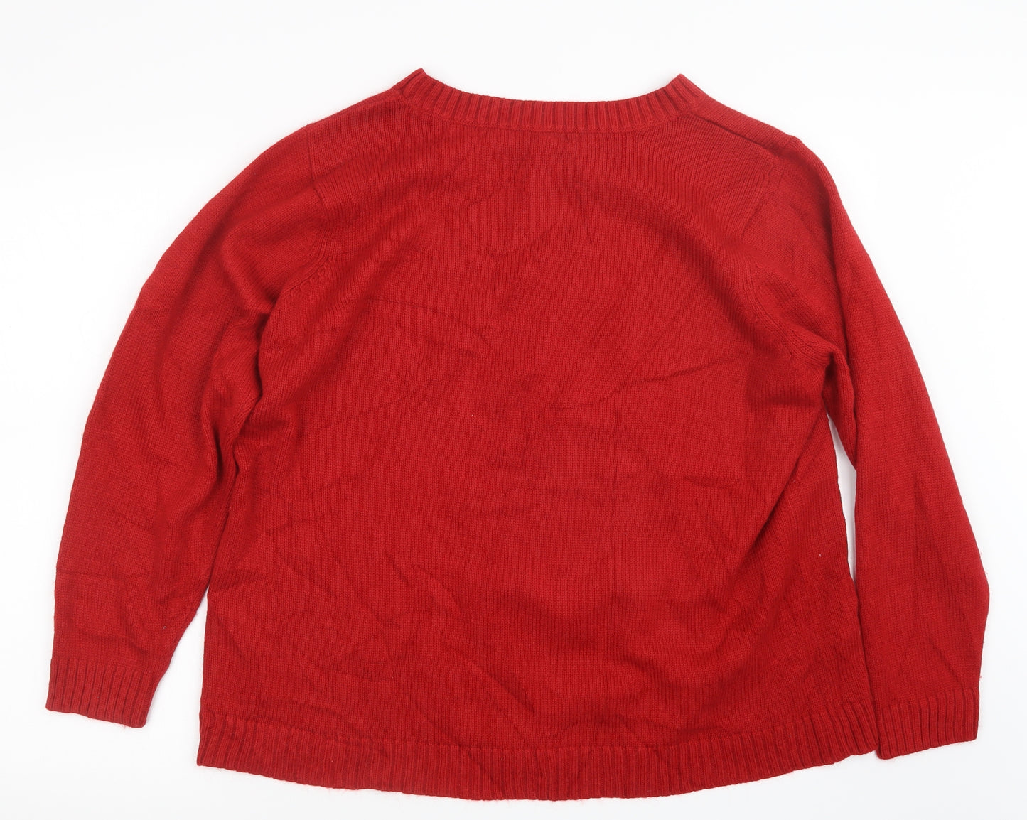 Marisota Womens Red  Knit Pullover Jumper Size 20