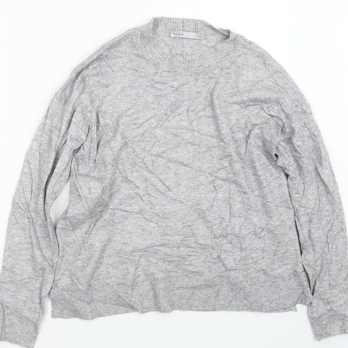 Oasis Womens Grey   Pullover Jumper Size M