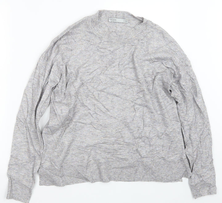 Oasis Womens Grey Pullover Jumper Size M