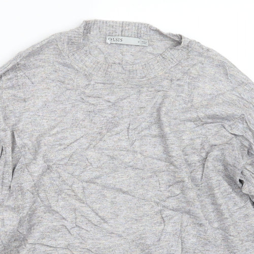 Oasis Womens Grey   Pullover Jumper Size M