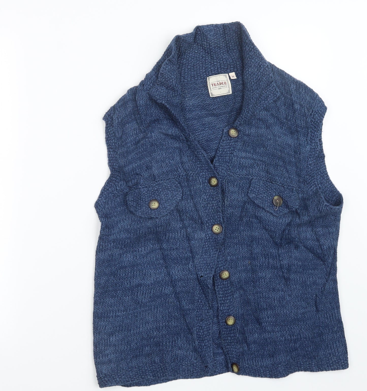 The Traders Womens Blue  Knit Cardigan Jumper Size M