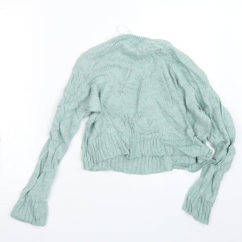 New Look Womens Green  Knit Pullover Jumper Size S