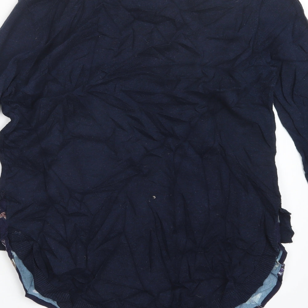Oasis Womens Blue  Knit Pullover Jumper Size S