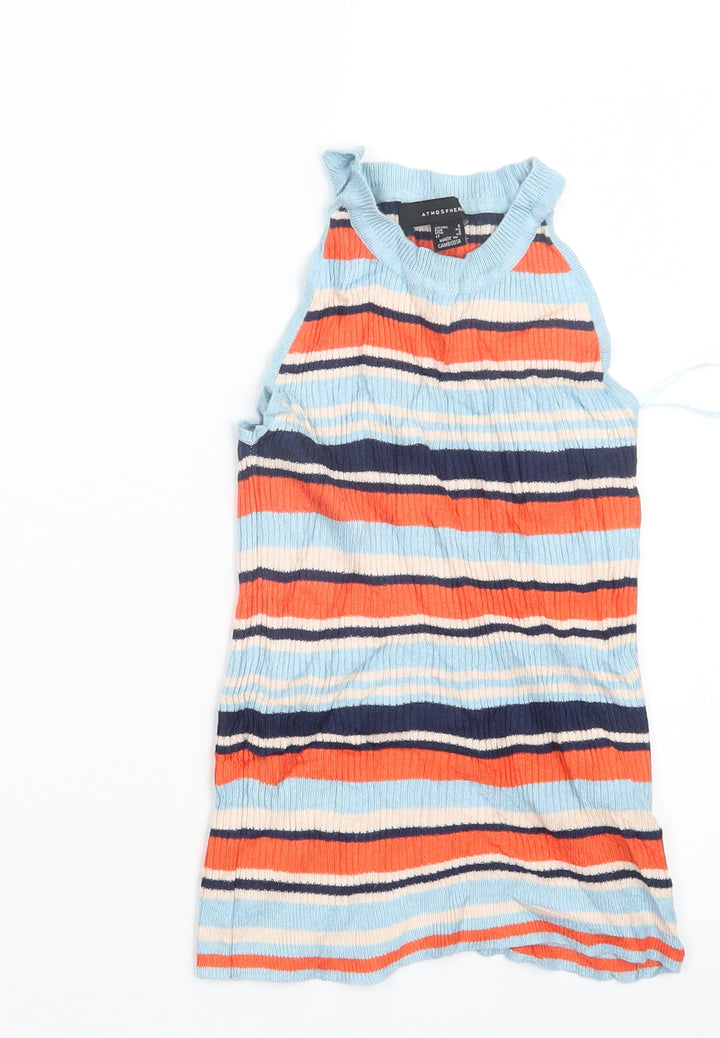 Atmosphere Womens Blue Striped  Pullover Jumper Size 8