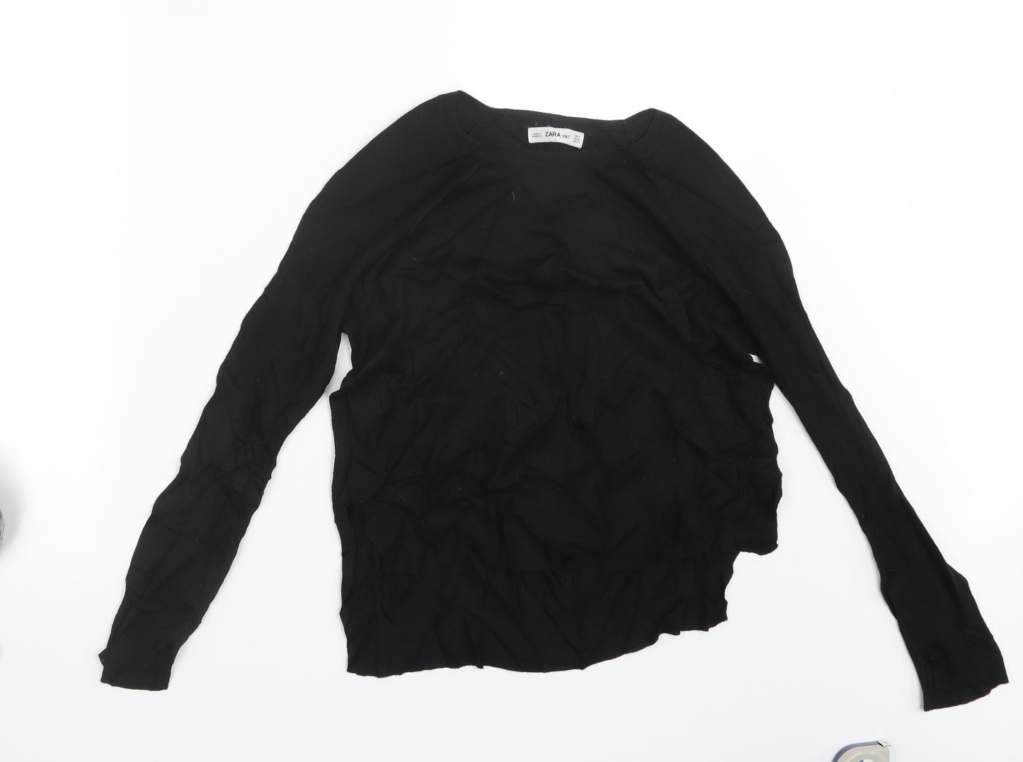 Zara Knit Womens Black   Pullover Jumper Size M