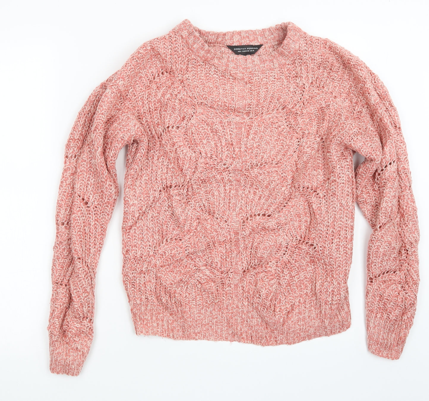 Dorothy Perkins Womens Pink  Knit Pullover Jumper Size 10