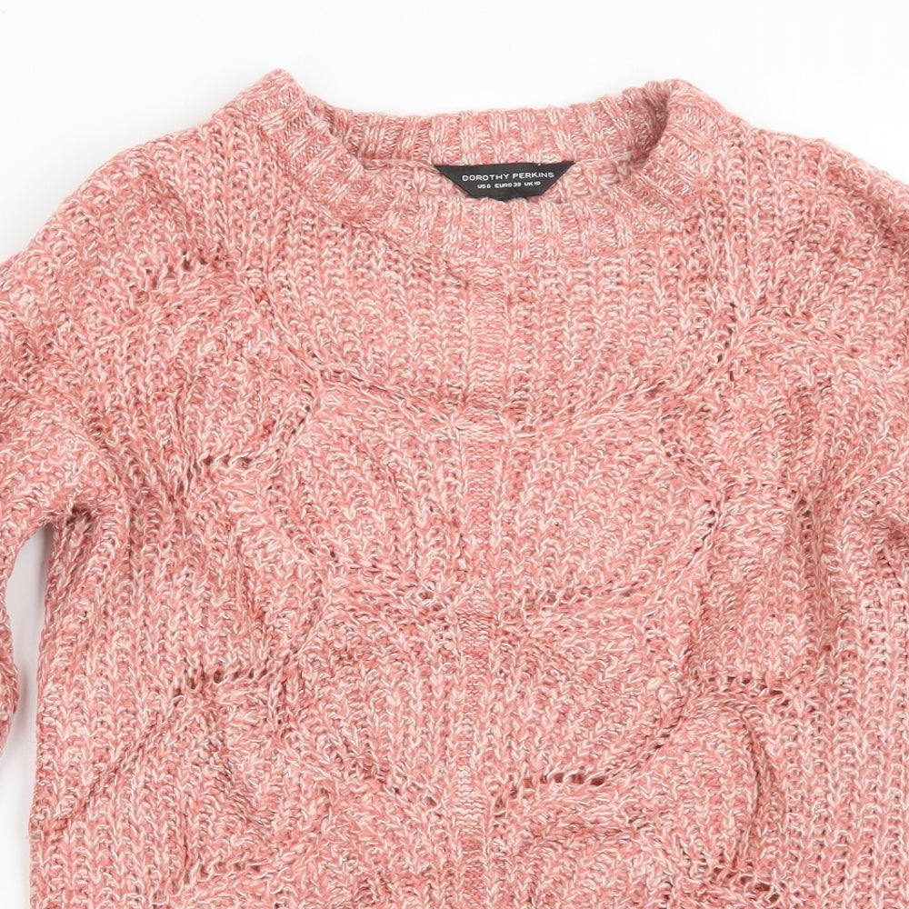 Dorothy Perkins Womens Pink  Knit Pullover Jumper Size 10