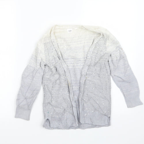 Gap Girls Grey  Knit Cardigan Jumper Size 6-7 Years
