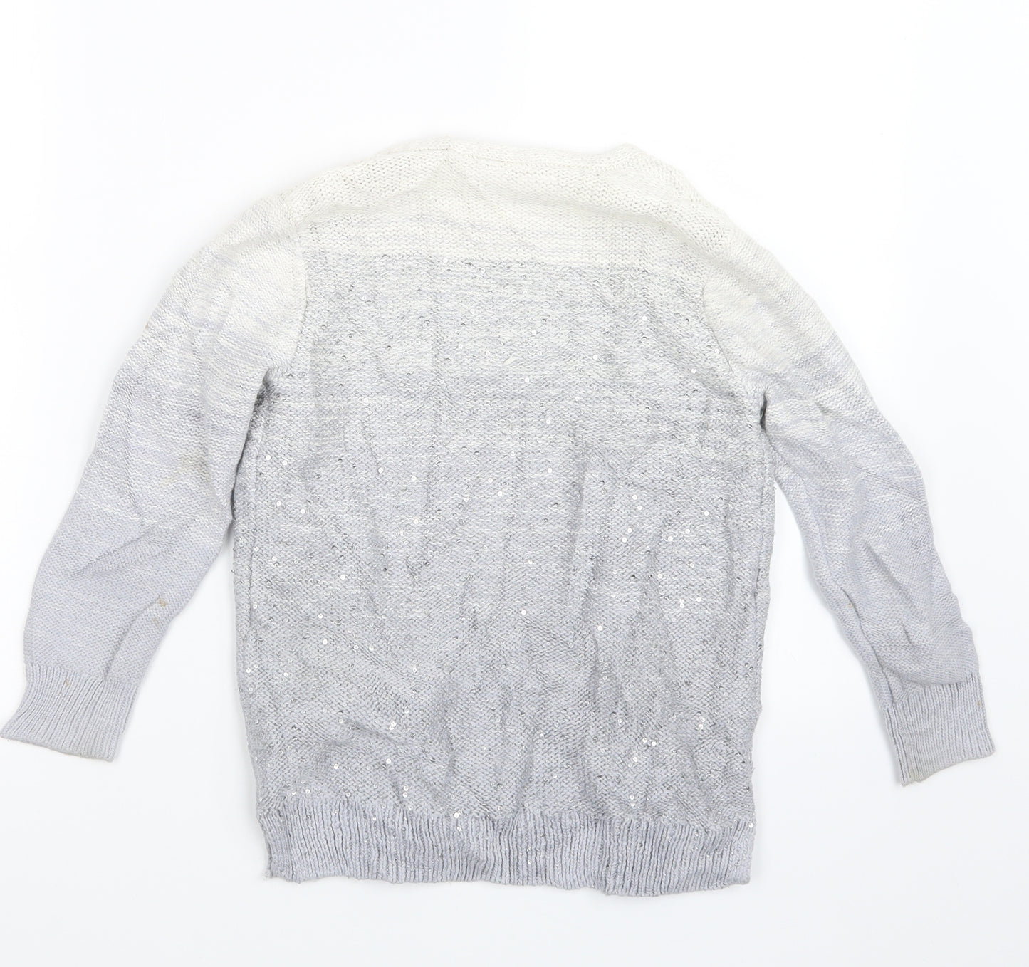 Gap Girls Grey  Knit Cardigan Jumper Size 6-7 Years