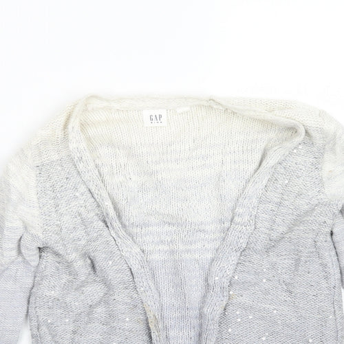 Gap Girls Grey  Knit Cardigan Jumper Size 6-7 Years
