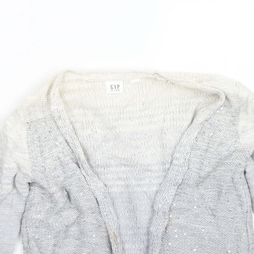 Gap Girls Grey  Knit Cardigan Jumper Size 6-7 Years
