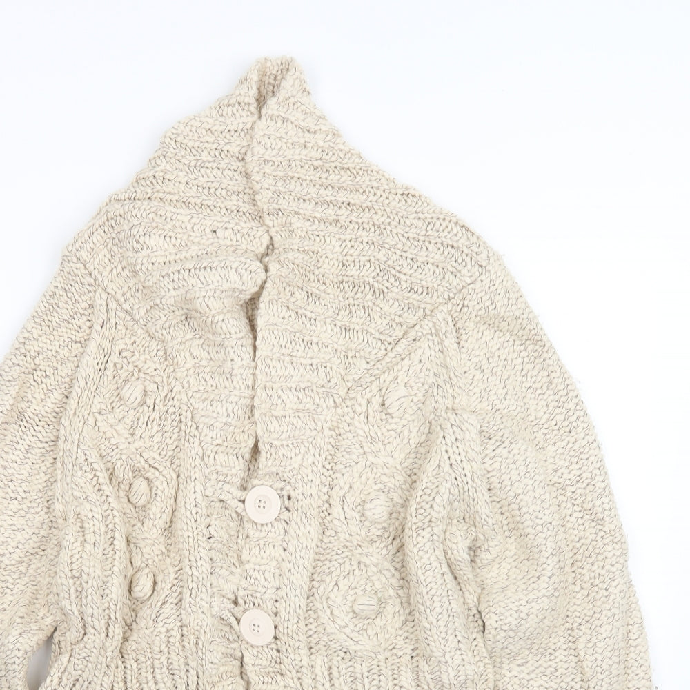 George Womens Beige  Knit Cardigan Jumper Size 14
